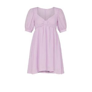 RTR NOW Women's Lilac Babydoll Puff Short Sleeve Dress Size S